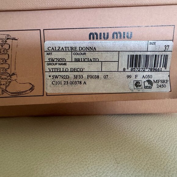 New in Box MIU MIU Buckle Harness Boots - size 37 - Picture 8 of 16